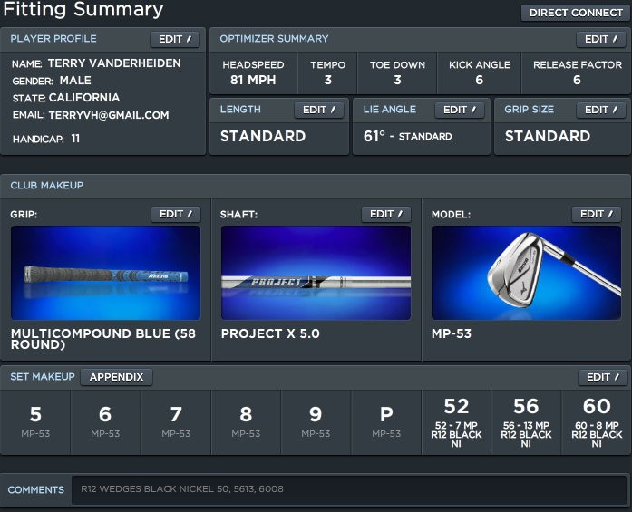 mizuno fitting chart